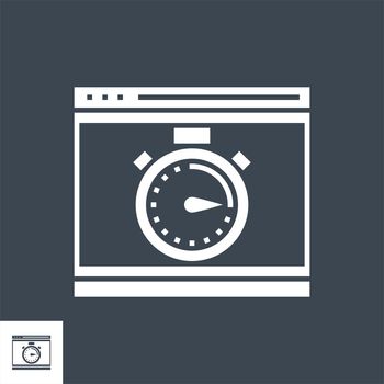 SEO Performance Related Vector Glyph Icon. Isolated on Black Background. Vector Illustration.