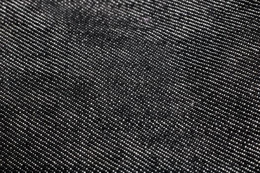 Gray denim fabric close up, background or texture, macro photo