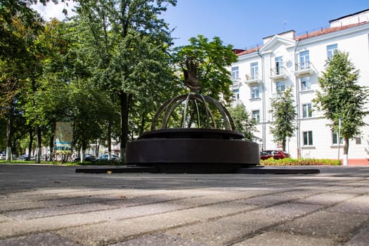 BELARUS, POLOTSK - 24 JULY, 2019: Statue in the center of Europe