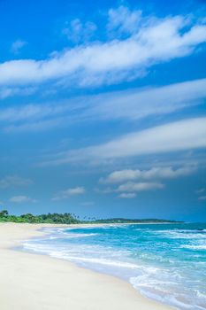 Beautiful view of the tropical beach, Sri Lanka
