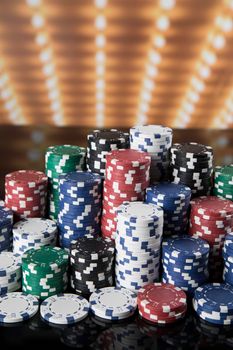 Classic casino, Poker Chips background