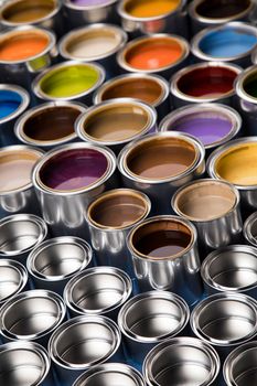 Tin metal cans, Painting background