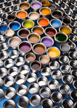 Tin metal cans, Painting background