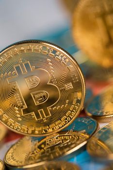 Bitcoin is a cryptocurrency and worldwide payment, technology concept