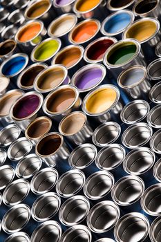 Tin metal cans, Painting background