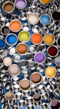 Tin metal cans, Painting background