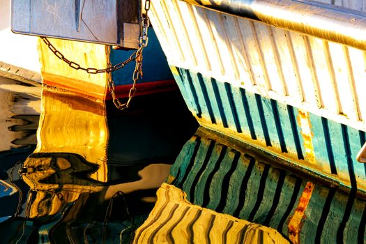 Fishing Boats moored in the port of Santa Pola, Alicante. Spain.