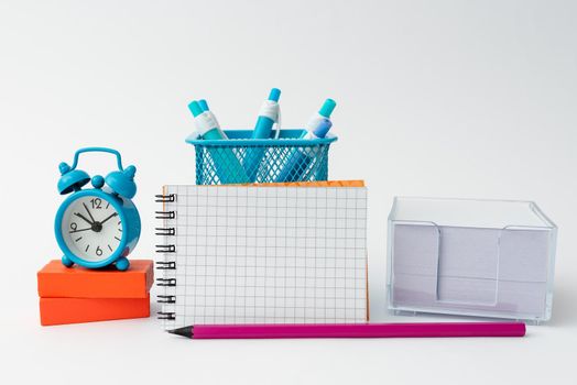 Tidy Workspace Setup, Writing Desk Tools And Equipment, Time Management