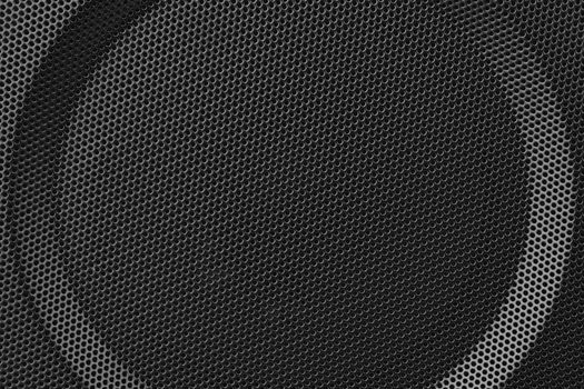 metal mesh of speaker grill texture, close-up view