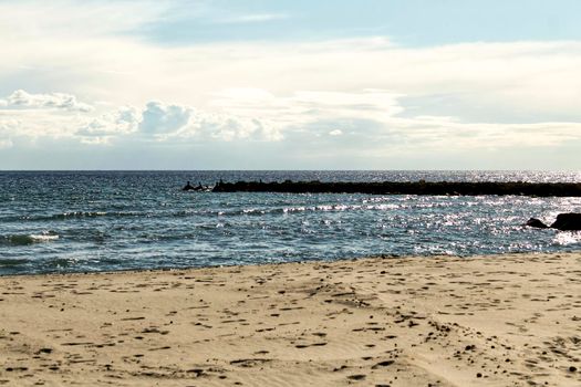 Beach in the morning in Southern Spain, Santa Pola, Alicante