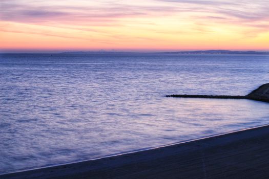 Sunset in Santa Pola, a small fishing village in southern Spain