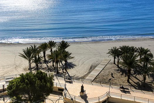 Beach in the morning in Santa Pola, a small fishing village in southern Spain