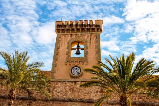 Fortress castle of the fishing village of Santa Pola, Alicante, Spain