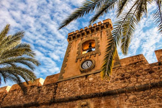 Fortress castle of the fishing village of Santa Pola, Alicante, Spain