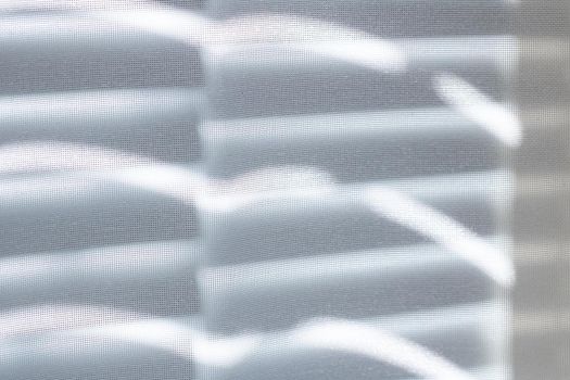 White blinds for tulle close up, abstract background or texture