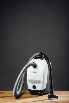 vacuum cleaner on grey background