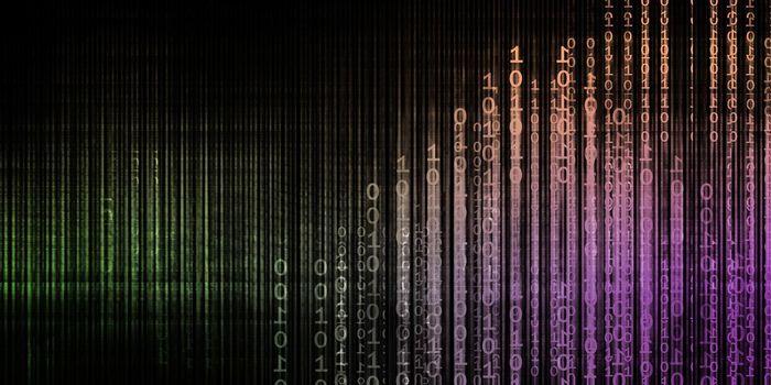 Binary Code Background as an Advanced Computer Data Technology