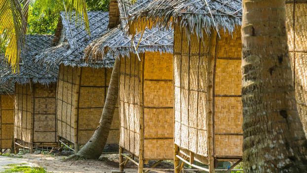 Tropical Bungalows made from Bamboo
