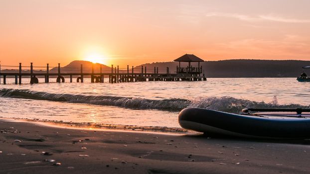 The sunset on Koh Rong Samloem, Cambodia