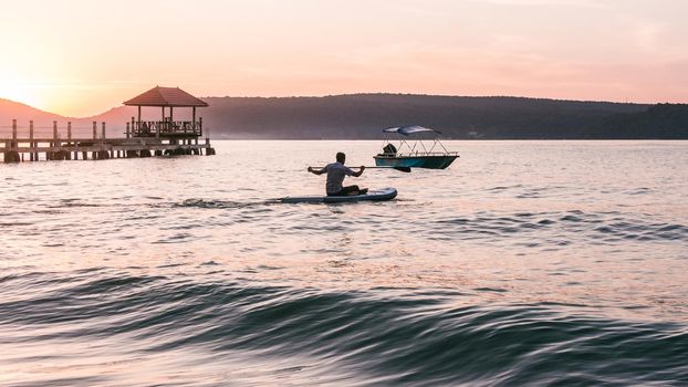 The sunset on Koh Rong Samloem, Cambodia