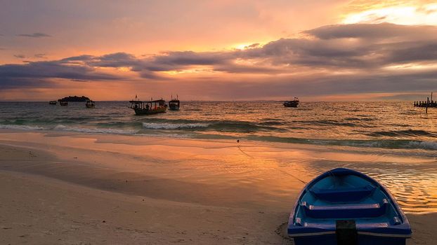 The sunrise on Koh Rong Samloem, Cambodia