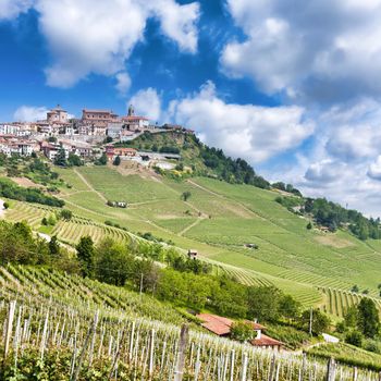 La Morra. Traditional village close to Barolo and Alba, in Piedmont Region, Italy.