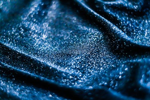 Luxe glowing texture, night club branding and New Years party concept - Blue holiday sparkling glitter abstract background, luxury shiny fabric material for glamour design and festive invitation