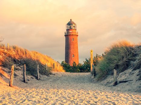 Lighthouse at the Darsser Ort with Natureum near Prerow Fischland-Darss-Zingst, Ruegen island, Germany