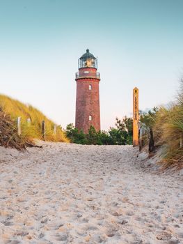 Lighthouse at the Darsser Ort with Natureum near Prerow Fischland-Darss-Zingst, Ruegen island, Germany