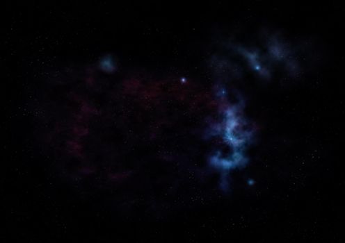 Small part of an infinite star field of space in the Universe. Elements of this image furnished by NASA . 3D rendering