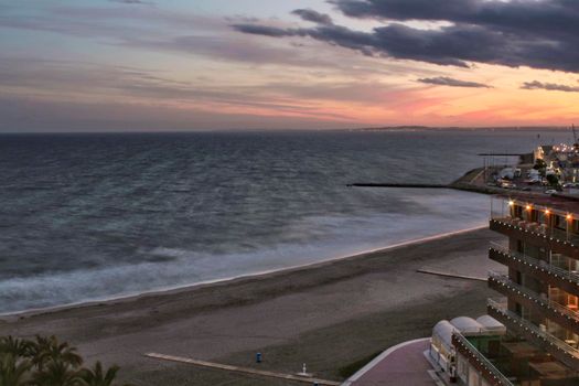 Sunset in Santa Pola, a small fishing village in southern Spain