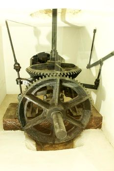 Old mill machinery for the process of salt in Santa Pola, Spain