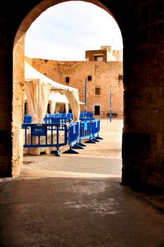 Fortress castle of the fishing village of Santa Pola, Alicante, Spain