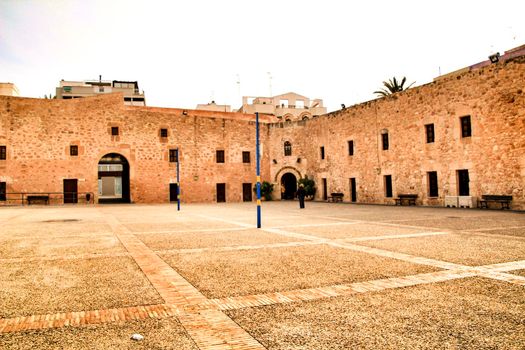 Fortress castle of the fishing village of Santa Pola, Alicante, Spain