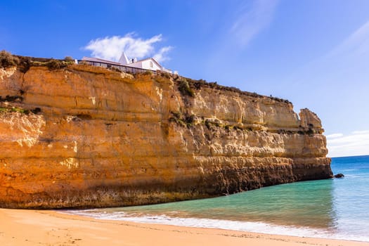 Beach and cliffs of Senhora da rocha, in Lagoa, Algarve, Portugal