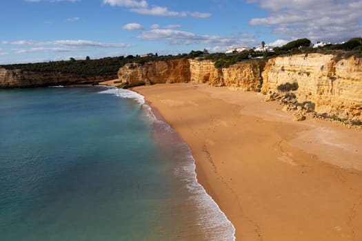 Beach and cliffs of Senhora da rocha, in Lagoa, Algarve, Portugal