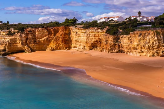 Beach and cliffs of Senhora da rocha, in Lagoa, Algarve, Portugal