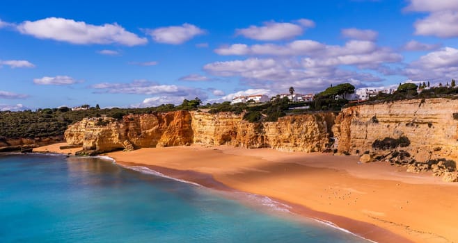 Beach and cliffs of Senhora da rocha, in Lagoa, Algarve, Portugal