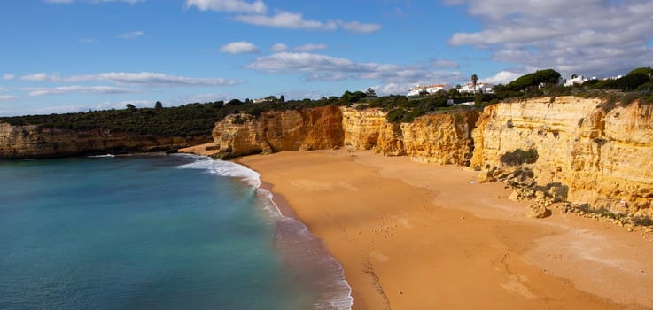 Beach and cliffs of Senhora da rocha, in Lagoa, Algarve, Portugal