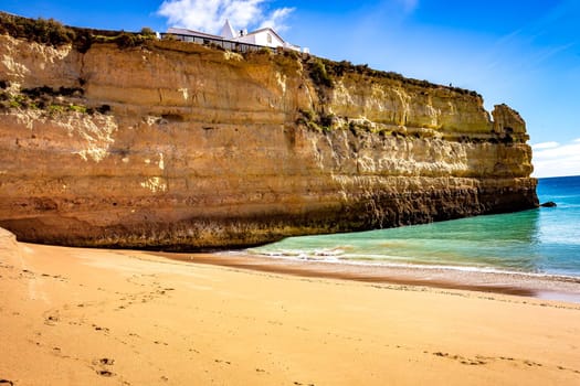 Beach and cliffs of Senhora da rocha, in Lagoa, Algarve, Portugal