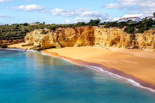 Beach and cliffs of Senhora da rocha, in Lagoa, Algarve, Portugal