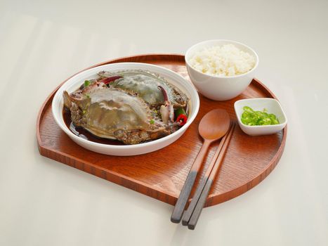 Korean traditional seafood stew crab