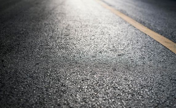 Blank asphalt road with light