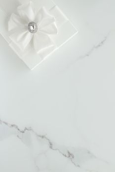 Romantic celebration, lifestyle and holiday present concept - Luxury wedding gifts on marble