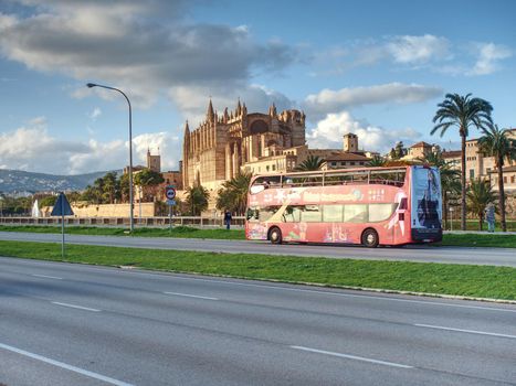 The Cathedral of Santa Maria of Palma de Mallorca La Seu Spain, 26th of January 2020