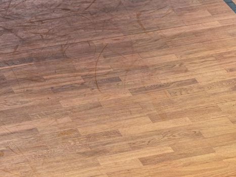 Patterned wooden floor textured background. Rustic, shabby chick wooden background. Aged wood planks pattern. Wooden surface. Horizontal timber texture