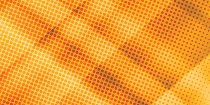 90-s style. Creative illustration in halftone style with orange gradient. Abstract colorful geometric background. Pattern for wallpaper, web page, textures.