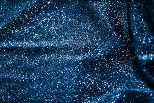 Luxe glowing texture, night club branding and New Years party concept - Blue holiday sparkling glitter abstract background, luxury shiny fabric material for glamour design and festive invitation