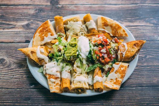 A delcious quesadillas platter snack