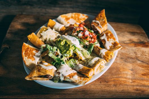 A delcious quesadillas platter snack